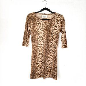 Leopard Print Long 3/4 Sleeve Tunic (Size M)
